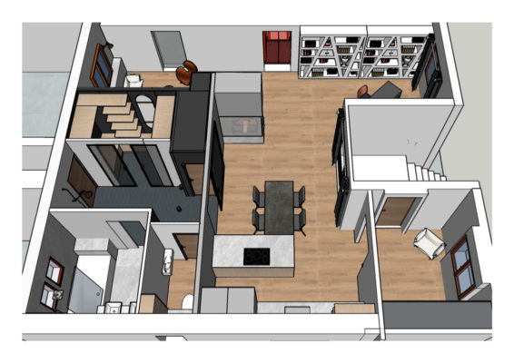 Projection 3D appartement